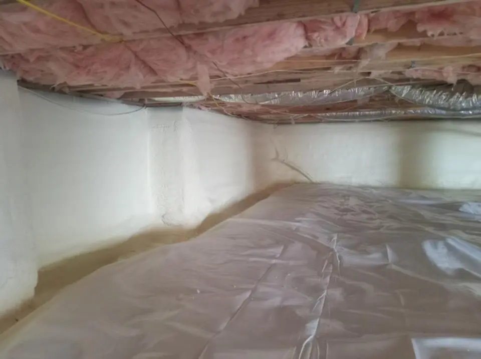 Crawl space encapsulation with closed-cell spray foam for Attic Insulation in Tallulah