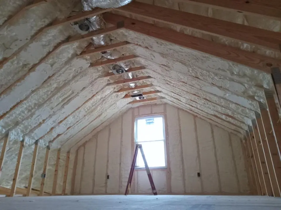 Spray foam roofing application for Crawl Space Insulation project in Tallulah